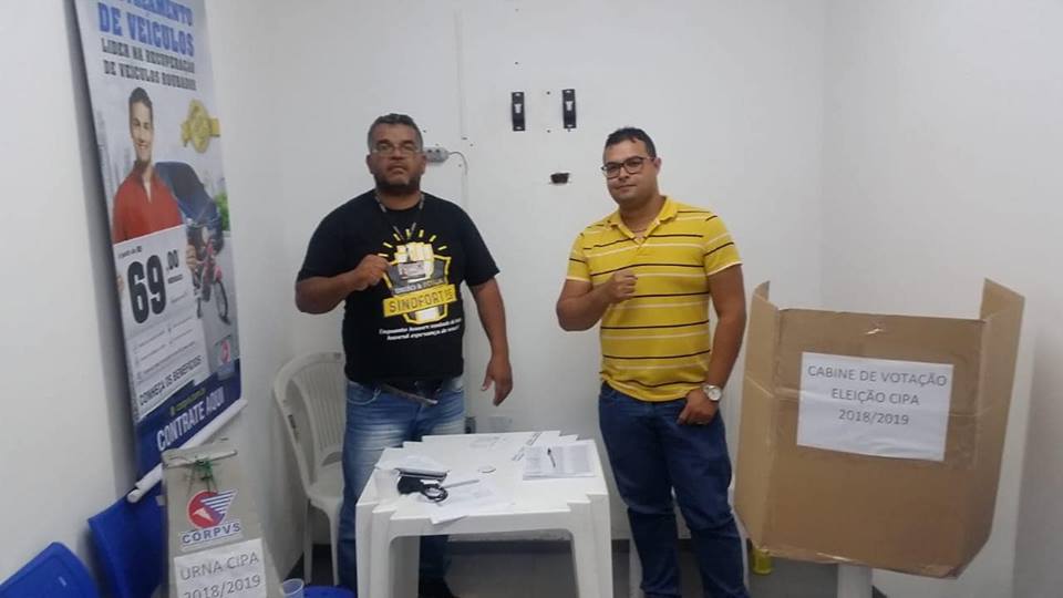 Diretores do Sindfort-PE acompanham eleição da CIPA da Corpvs Segurança