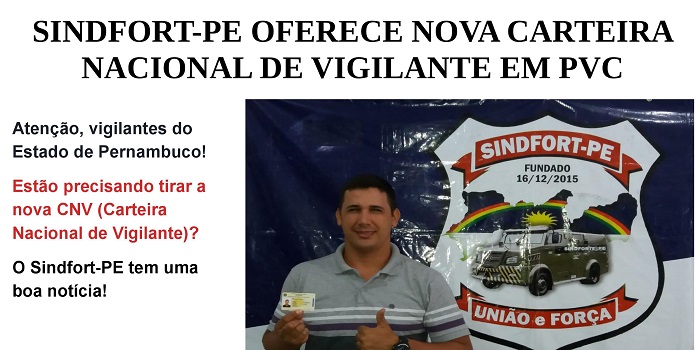 Tire a CNV no Sindfort-PE!