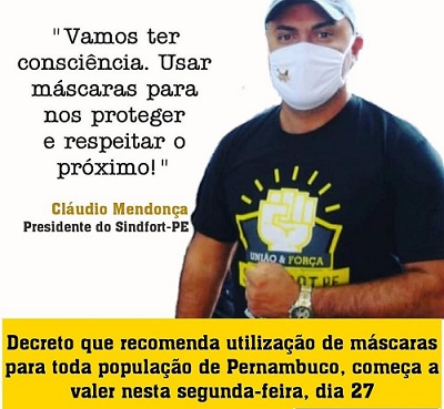 Decreto que recomenda uso de máscaras nas ruas começa valer
