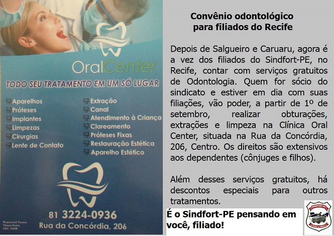 Mais um convênio para os filiados do Sindfort-PE!